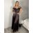 Šaty dlhé spoločenské carmen dámske (S/M/L ONE SIZE) TALIANSKA MÓDA IM3250007