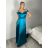 Šaty dlhé spoločenské carmen dámske (S/M/L ONE SIZE) TALIANSKA MÓDA IM3250007/DUR hnědá S/M/L