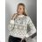 Sveter vánoční úpletový dlhý rukáv dámsky (S/M/L ONE SIZE) TALIANSKA MÓDA IMWH25002/DUR červená S/M/L