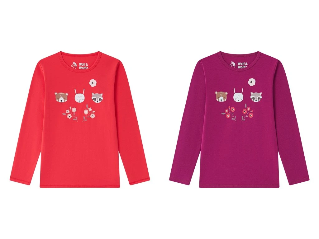 Tričko dlhý rukáv detské až dorast dievčenské (104-134) WOLF S2541A/KUS