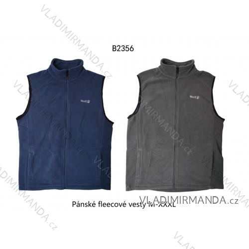 Vesta fleecová na zips bez rukávu pánska (M-3XL) WOLF B2356/KUS