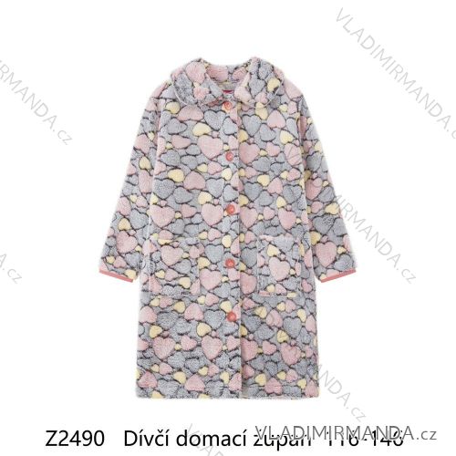 Župan domáci dlhý rukáv detský dorast dievčenské (116-146) WOLF Z2490/KUS