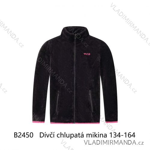 Mikina chlpatá dlhý rukáv dorast dievčenské (134-164) WOLF B2450/KUS