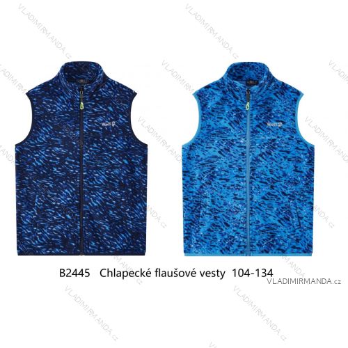 Vesta fleecová bez rukávov detská dorast chlapčenská (104-134) WOLF B2445/KUS