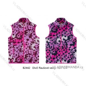 Vesta fleecová bez rukávov detská dorast dievčenská (104-134) WOLF B2442/KUS