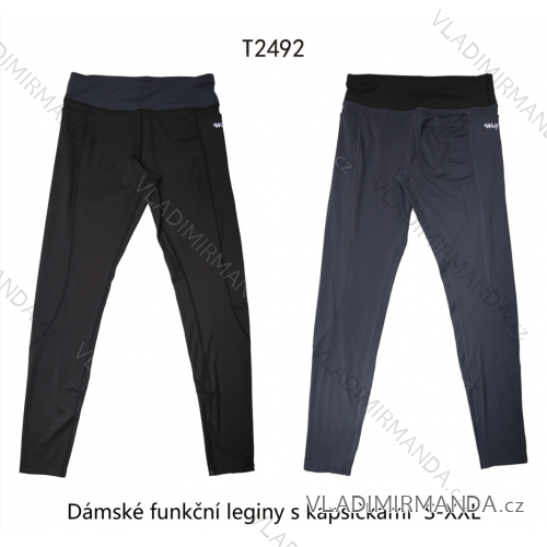 Legíny funkčné s kapsičkami dlhé dámske (S-2XL) WOLF T2492/KUS