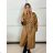 Kabát koženkový oversize s opaskom dlhý rukáv dámsky TARA (S/M/L ONE SIZE) TALIANSKA MÓDA IMWCA251111