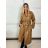 Kabát koženkový oversize s opaskom dlhý rukáv dámsky TARA (S/M/L ONE SIZE) TALIANSKA MÓDA IMWCA251111/DU S/M/L vínová