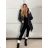 Kabát zimní s kapucí dámská LHD fashion (S-2XL) LHD-2M-231-4/DU M čierna