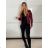 Bunda ekokoženková dlhý rukáv dámska (S/M ONE SIZE) TALIANSKA MÓDA IMD23709