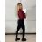 Bunda ekokoženková dlhý rukáv dámska (S/M ONE SIZE) TALIANSKA MÓDA IMD23709/DU S/M hnedá