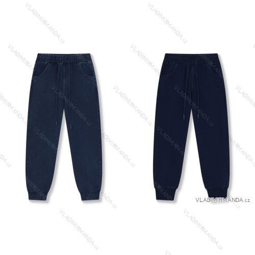 Tepláky dlhé riflové detské až dorast chlapčenské (104-134) WOLF T2561/KUS