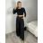 Nohavice elegantné s opaskom dámske (S/M/L ONE SIZE) TALIANSKA MÓDA IMC25089
