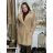 Kabát baránkový teddy oversize na gombíky dlhý rukáv dámsky (M/L/XL ONE SIZE) INDICKÁ MÓDA IMWHA251112/DU M/L/XL vínová