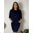Bolerko dlhý rukáv dámsky nadrozměr (38-50) POLSKÁ MÓDA PMF251111C/DUR 50 tmavo modrá