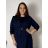 Bolerko dlhý rukáv dámsky nadrozměr (38-50) POLSKÁ MÓDA PMF251111C/DUR 50 tmavo modrá