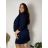 Bolerko dlhý rukáv dámsky nadrozměr (38-50) POLSKÁ MÓDA PMF251111C/DUR 50 tmavo modrá