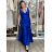 Šaty elegantné spoločenské dlhé na ramienka dámske (L/XL ONE SIZE) TALIANSKA MÓDA IM325100/DUR modrá královská, L/XL