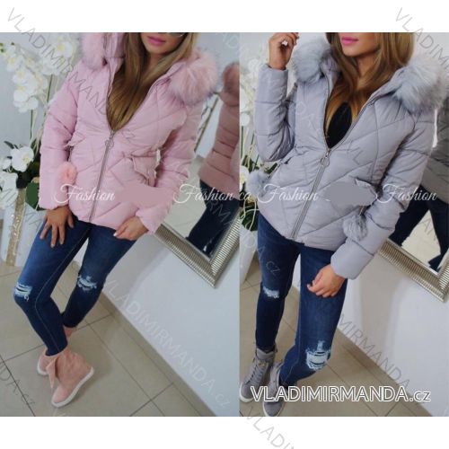 Bunda teplá dlhá dámska (m-2xl) Poľsko MODA PM217013
