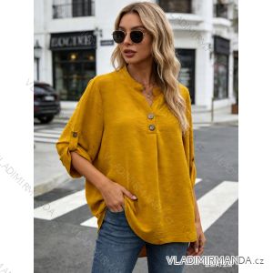 Tunika elegantná 3/4 dlhý rukáv dámska nadrozmer (48/50/52 ONE SIZE) TALIANSKA MÓDA IM426004