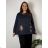 Tunika dlhý rukáv dámska nadrozmer KARIN (XL-4XL) POLSKÁ MóDA PMWG23KARIN/DU 4XL tmavo modrá