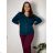 Sveter na knoflíky dlhý rukáv dámsky (L/XL/2XL ONE SIZE) TALIANSKÁ MÓDA IM723EVELINA/DU