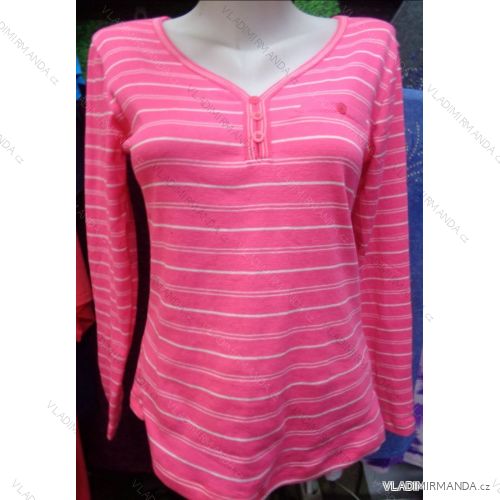 Tričko dlhý rukáv dámske prúžok (m-2xl) DONNA A35
