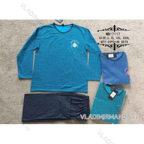 Pyžamo dlhé pánske (l-3XL) N-FEEL MB-7117