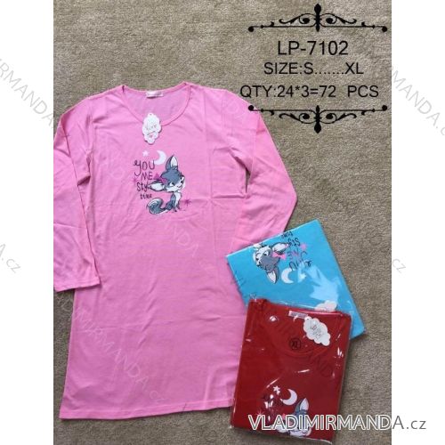 Košele nočné dlhý rukáv dámska (s-xl) VALERIE DREAM LP-7102
