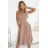 641-2 VIVIENNE midi šaty s korzetom na špeciálne príležitosti - béžové