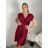 Šaty spoločenské krátky rukáv dámske (S/M/L ONE SIZE) TALIANSKA MODA IMSP255945