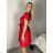 Šaty spoločenské krátky rukáv dámske (S/M/L ONE SIZE) TALIANSKA MODA IMSP255945