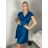 Šaty spoločenské krátky rukáv dámske (S/M/L ONE SIZE) TALIANSKA MODA IMSP255945