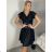Šaty spoločenské krátky rukáv dámske (S/M/L ONE SIZE) TALIANSKA MODA IMSP255945