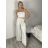 Nohavice dlhé elegantné dámske ROSE (S/M/L ONE SIZE) TALIANSKA MÓDA IMWHP251111