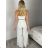 Nohavice dlhé elegantné dámske ROSE (S/M/L ONE SIZE) TALIANSKA MÓDA IMWHP251111