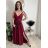 Šaty dlhé elegantné na ramienka dámske AMANDA  (S/M ONE SIZE) TALIANSKA MODA IM323022