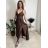 Šaty dlhé elegantné na ramienka dámske AMANDA  (S/M ONE SIZE) TALIANSKA MODA IM323022