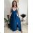 Šaty dlhé elegantné na ramienka dámske AMANDA  (S/M ONE SIZE) TALIANSKA MODA IM323022