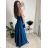 Šaty dlhé elegantné na ramienka dámske AMANDA  (S/M ONE SIZE) TALIANSKA MODA IM323022