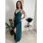 Šaty dlhé elegantné na ramienka dámske AMANDA  (S/M ONE SIZE) TALIANSKA MODA IM323022