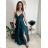 Šaty dlhé elegantné na ramienka dámske AMANDA  (S/M ONE SIZE) TALIANSKA MODA IM323022