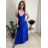 Šaty dlhé elegantné na ramienka dámske AMANDA  (S/M ONE SIZE) TALIANSKA MODA IM323022
