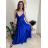 Šaty dlhé elegantné na ramienka dámske AMANDA  (S/M ONE SIZE) TALIANSKA MODA IM323022