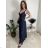 Šaty dlhé elegantné na ramienka dámske AMANDA  (S/M ONE SIZE) TALIANSKA MODA IM323022