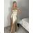 Šaty dlhé spoločenské carmen dámske (S/M/L ONE SIZE) TALIANSKA MÓDA IM3250007/DUR hnědá S/M/L