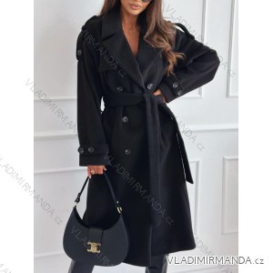 Kabát teplý dlhý rukáv dámsky nadrozmer (44/46/48 ONE SIZE) TALIANSKA MÓDA IMD25256/DR