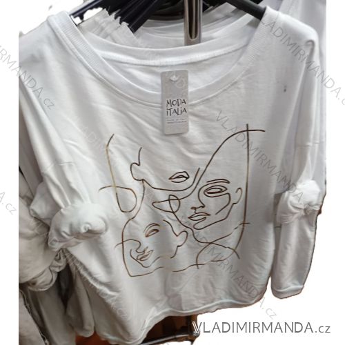Tričko teplé dlhý rukáv dámske (S/M/L ONE SIZE) TALIANSKA MÓDA IMSM26025