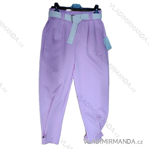 Nohavice elegantné s opaskom dámske (S/M/L ONE SIZE) TALIANSKA MÓDA IMSM26030