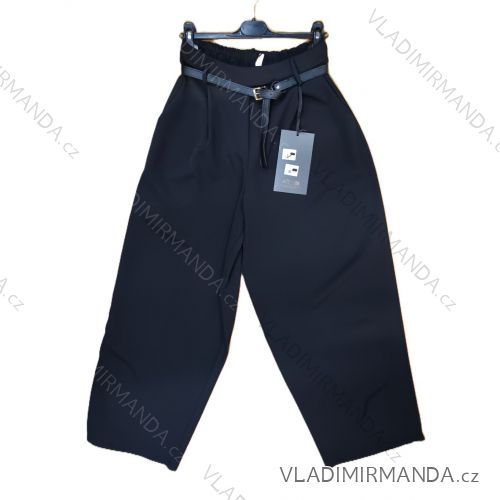 Nohavice elegantné s opaskom dámske (S/M/L ONE SIZE) TALIANSKA MÓDA IMSM26036